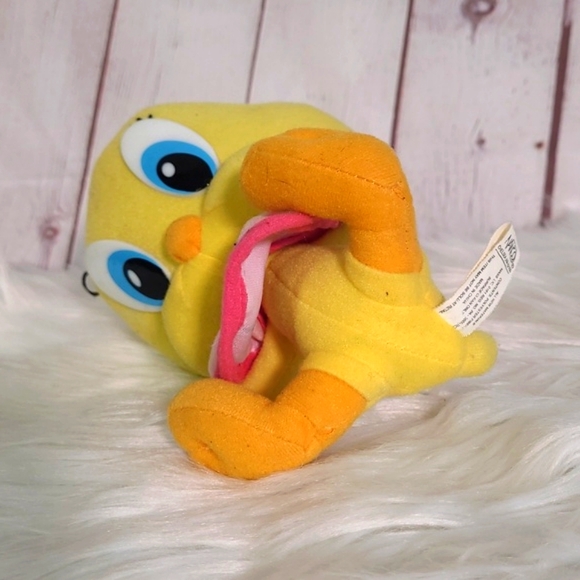 Vintage 90s Nanco Baby Looney Tunes Tweety Bird Tweety Pie Bib Plush Stuffed Toy - Picture 12 of 14
